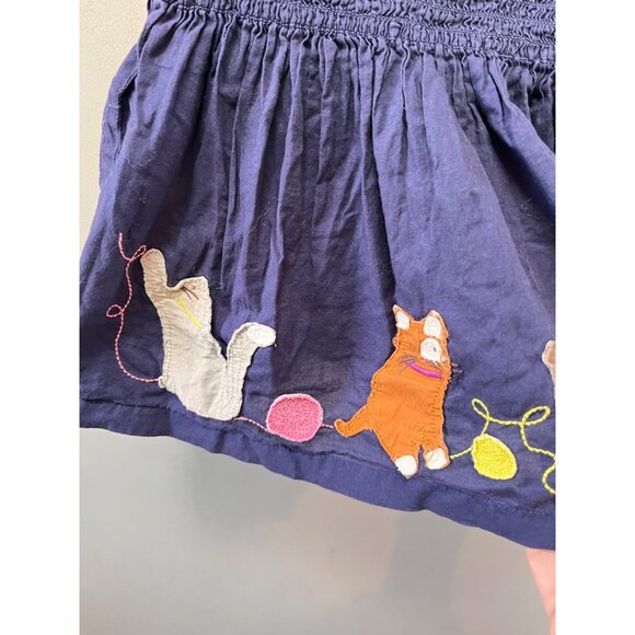 Mini Boden Embroidered Hem Skirt with Cats‎ - Size 3-4Y - Picture 2 of 5